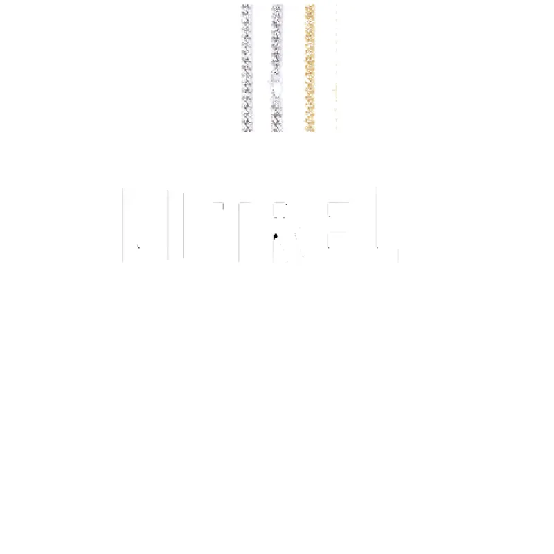 Custom Letters Baguette Two Layer Necklace made by The GUU Shop