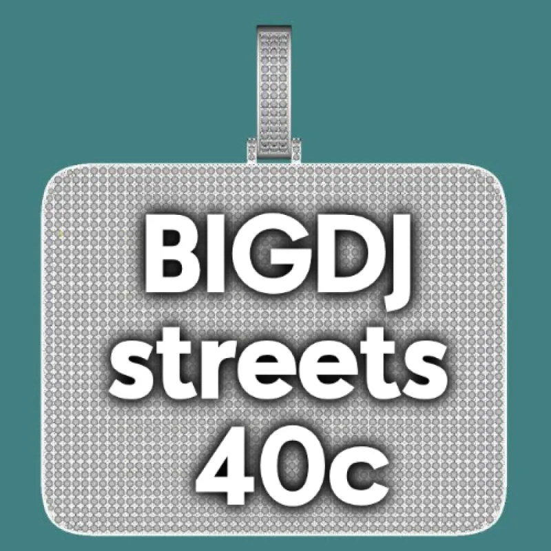 CUSTOM LETTER NECKLACE 3D BIG SQUARE sold by The GUU Shop