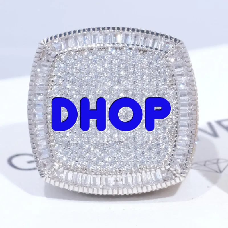 CUSTOM LETTER 3D ICED RING sold by The GUU Shop