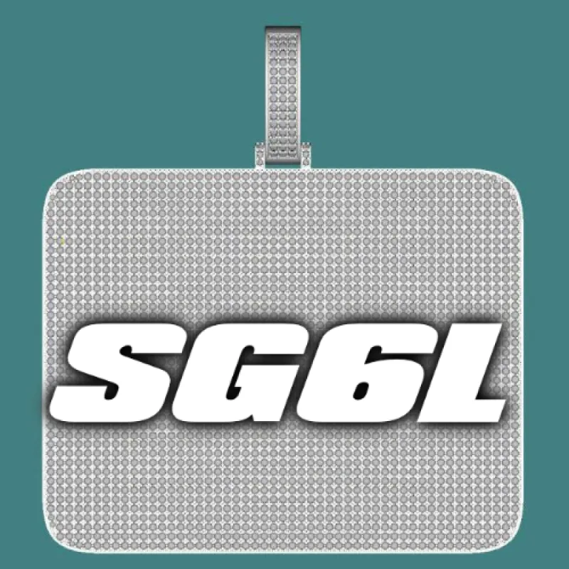 CUSTOM LETTER NECKLACE 3D BIG SQUARE sold by The GUU Shop