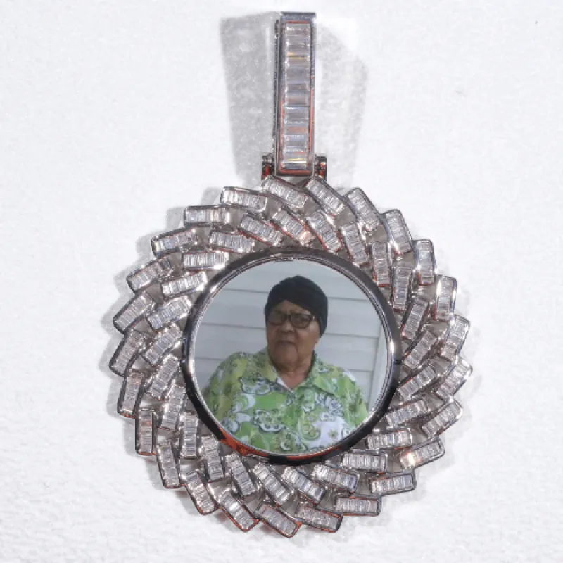 Large 3D Baguette Custom Picture Pendant sold by The GUU Shop