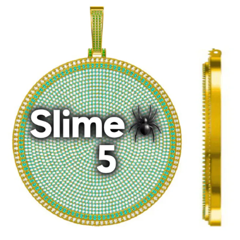 CUSTOM LETTER NECKLACE 3D BIG DISC sold by The GUU Shop