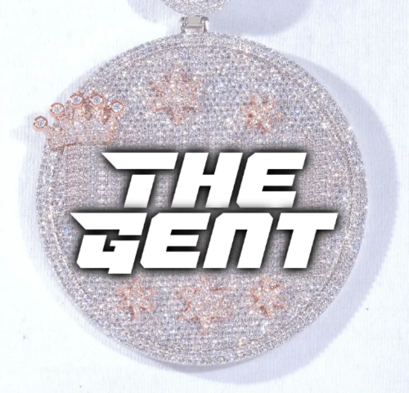 CUSTOM LETTER NECKLACE 3D BIG CROWN DISC made by The GUU Shop