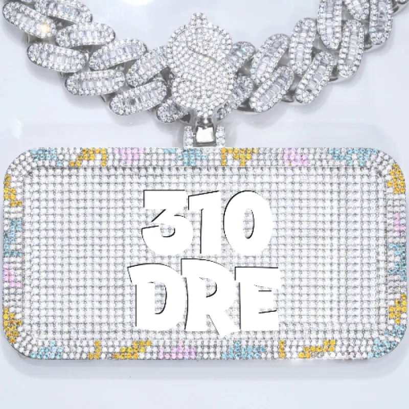 CUSTOM LETTER NECKLACE 3D COLORFUL SQUARE sold by The GUU Shop