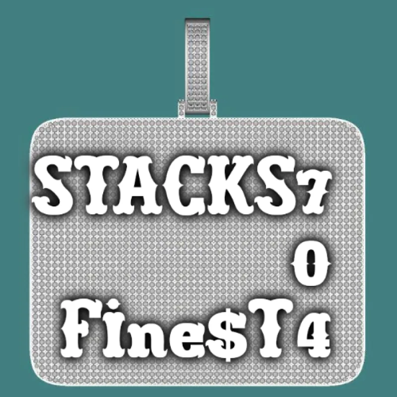 CUSTOM LETTER NECKLACE 3D BIG SQUARE sold by The GUU Shop