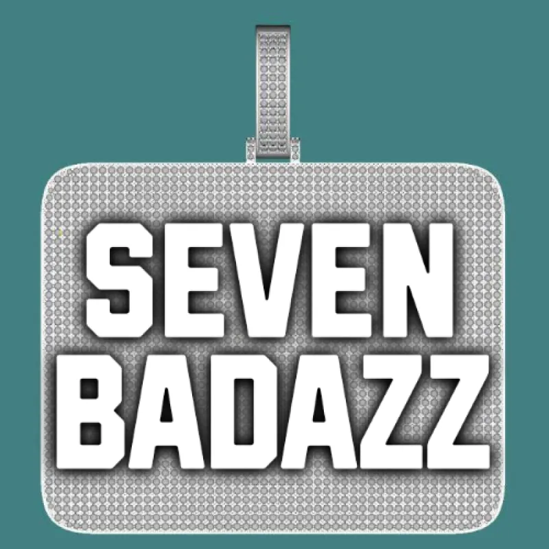 CUSTOM LETTER NECKLACE 3D BIG SQUARE sold by The GUU Shop