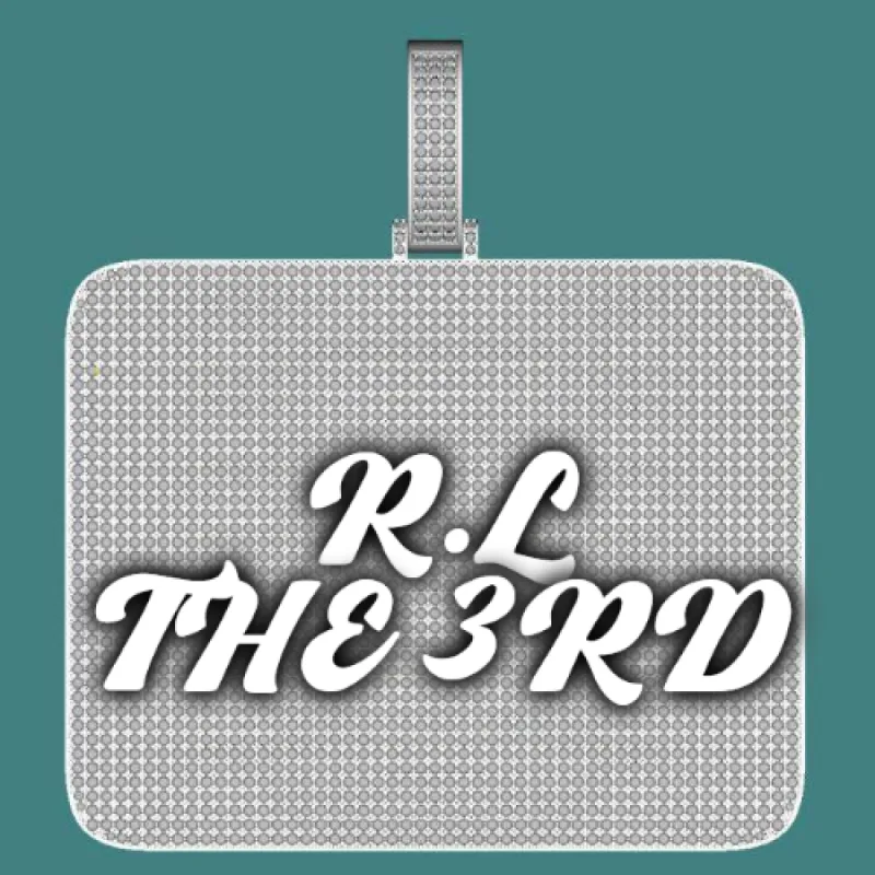 CUSTOM LETTER NECKLACE 3D BIG SQUARE sold by The GUU Shop