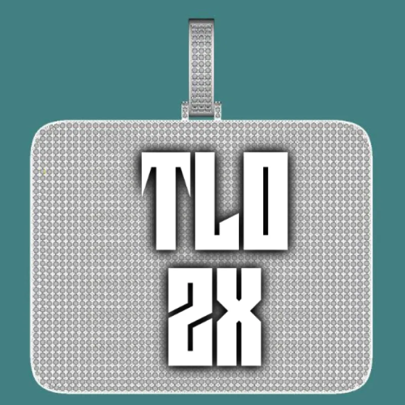 CUSTOM LETTER NECKLACE 3D BIG SQUARE sold by The GUU Shop