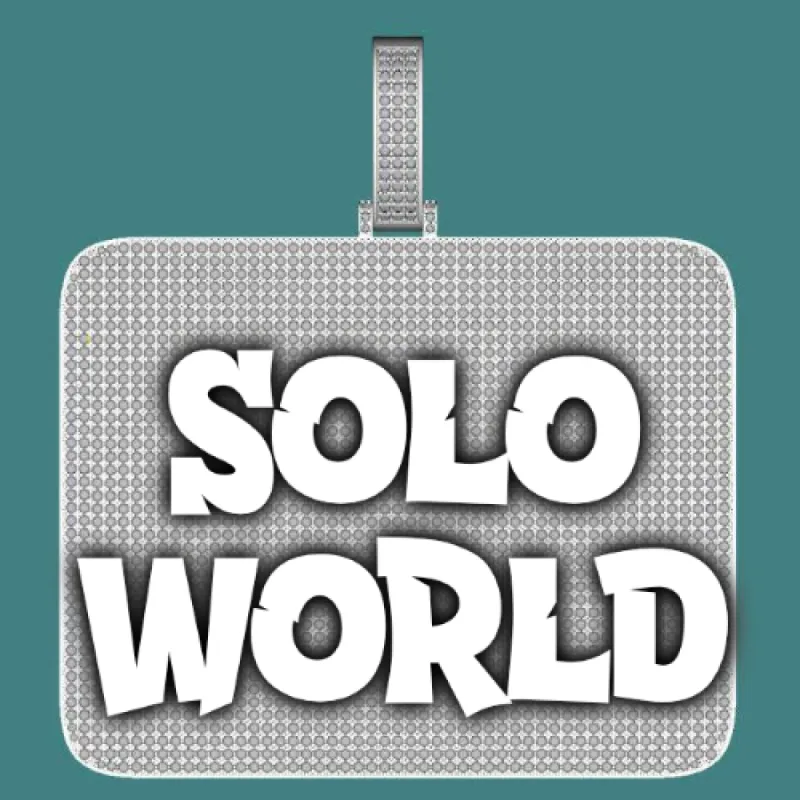 CUSTOM LETTER NECKLACE 3D BIG SQUARE sold by The GUU Shop