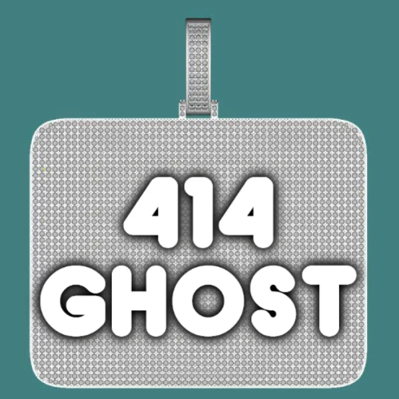 CUSTOM LETTER NECKLACE 3D BIG SQUARE sold by The GUU Shop