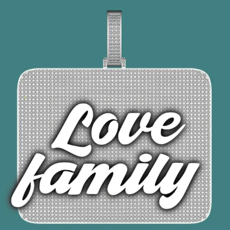 CUSTOM LETTER NECKLACE 3D BIG SQUARE sold by The GUU Shop