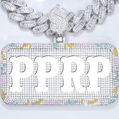 CUSTOM LETTER NECKLACE 3D COLORFUL SQUARE sold by The GUU Shop