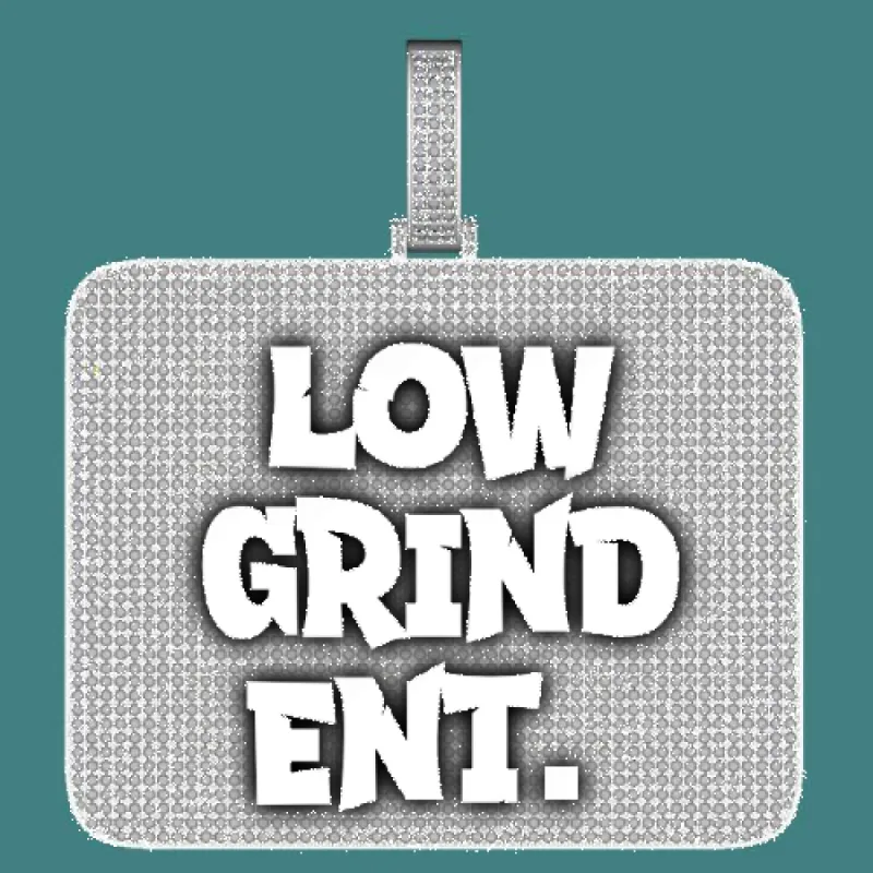 CUSTOM LETTER NECKLACE 3D BIG SQUARE sold by The GUU Shop