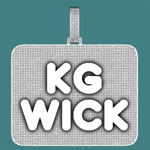 CUSTOM LETTER NECKLACE 3D BIG SQUARE sold by The GUU Shop