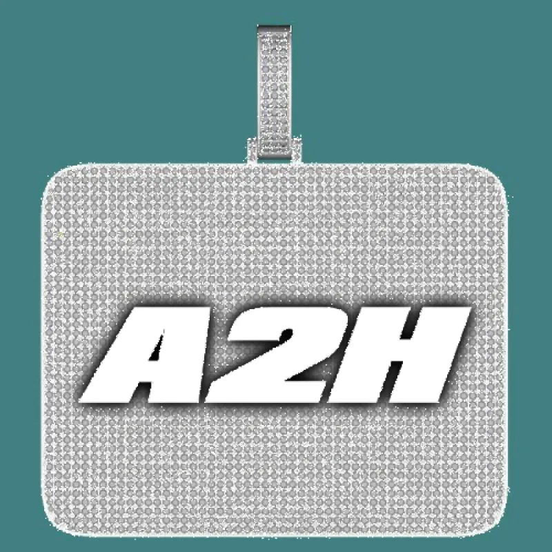 CUSTOM LETTER NECKLACE 3D BIG SQUARE sold by The GUU Shop