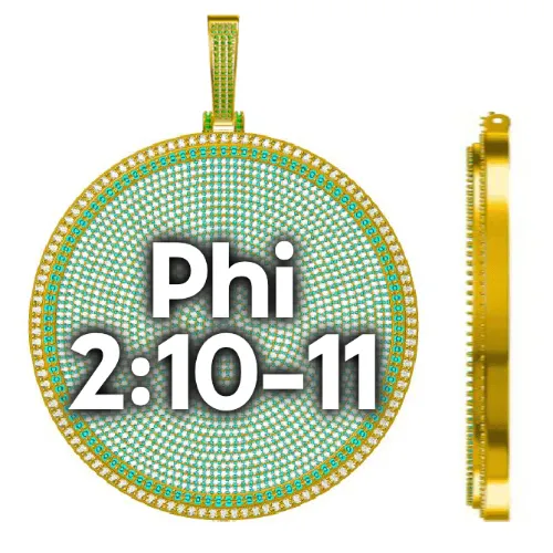 CUSTOM LETTER NECKLACE 3D BIG DISC sold by The GUU Shop