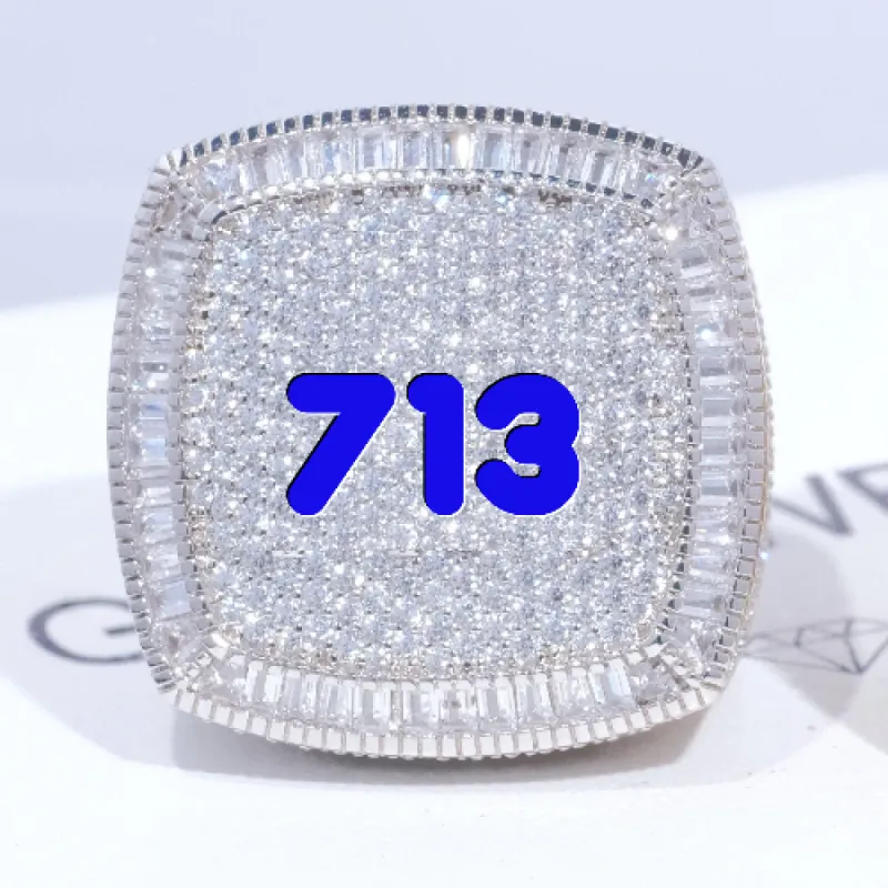 CUSTOM LETTER 3D ICED RING sold by The GUU Shop