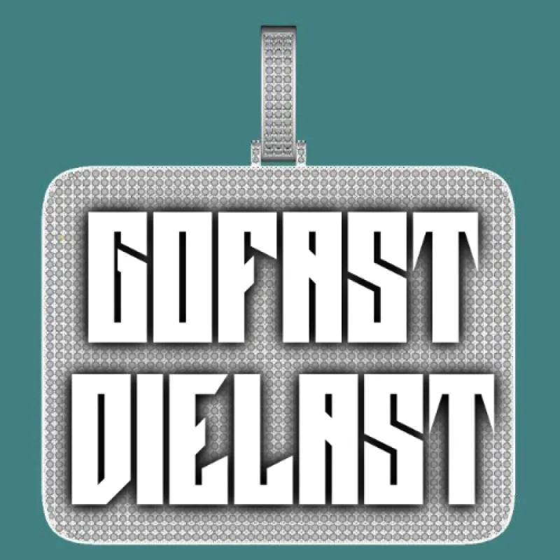 CUSTOM LETTER NECKLACE 3D BIG SQUARE sold by The GUU Shop