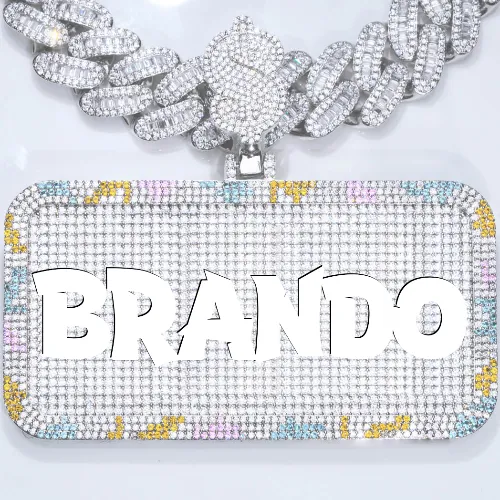 CUSTOM LETTER NECKLACE 3D COLORFUL SQUARE sold by The GUU Shop