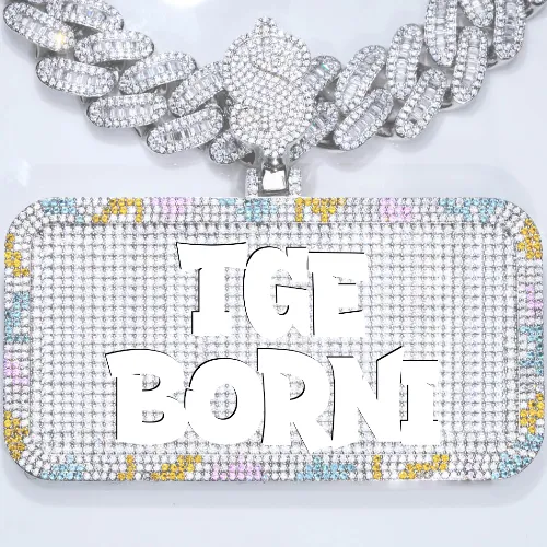 CUSTOM LETTER NECKLACE 3D COLORFUL SQUARE sold by The GUU Shop