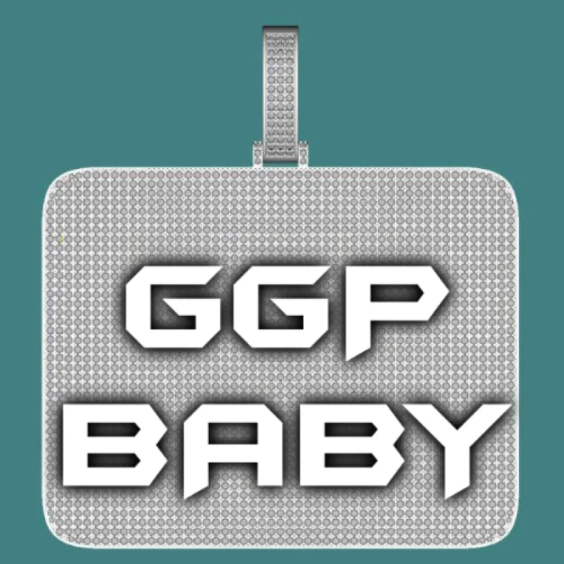 CUSTOM LETTER NECKLACE 3D BIG SQUARE sold by The GUU Shop