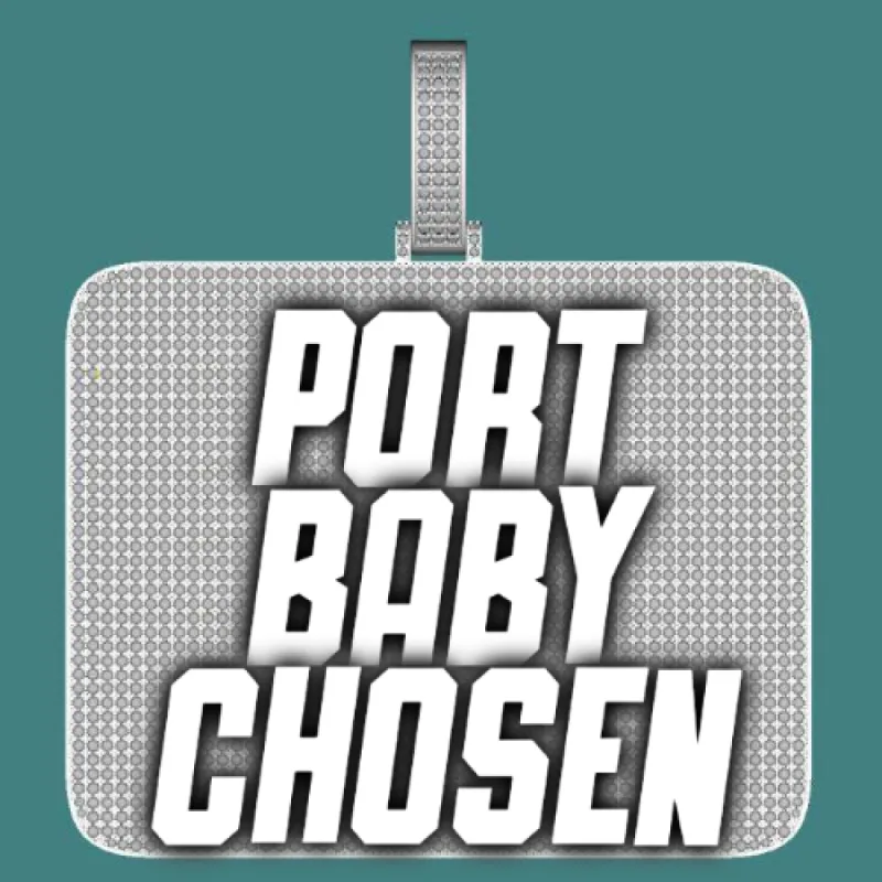 CUSTOM LETTER NECKLACE 3D BIG SQUARE sold by The GUU Shop