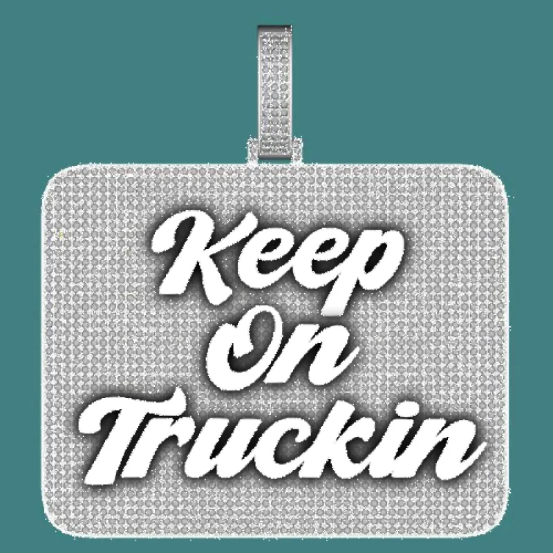 CUSTOM LETTER NECKLACE 3D BIG SQUARE sold by The GUU Shop