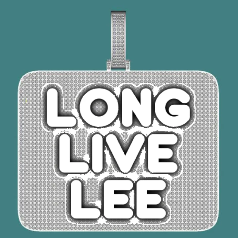 CUSTOM LETTER NECKLACE 3D BIG SQUARE sold by The GUU Shop