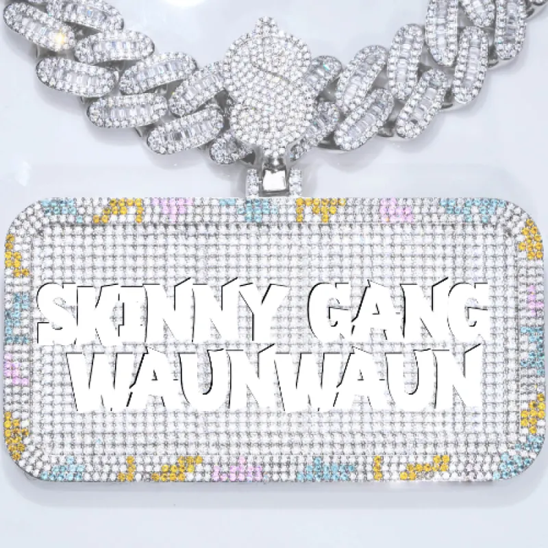 CUSTOM LETTER NECKLACE 3D COLORFUL SQUARE sold by The GUU Shop