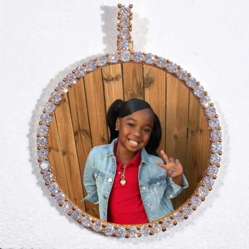 LARGE 3D CIRCLE CUSTOM PICTURE PENDANT sold by The GUU Shop