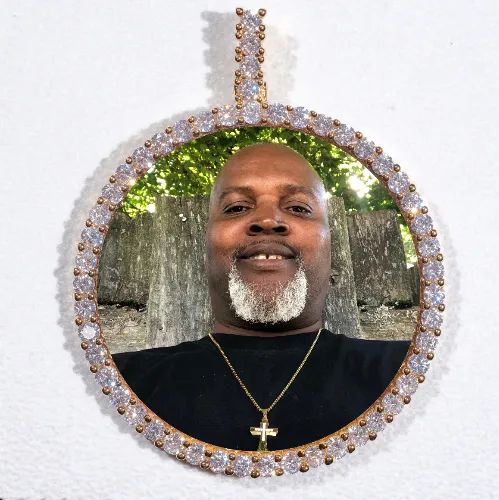 LARGE 3D CIRCLE CUSTOM PICTURE PENDANT sold by The GUU Shop