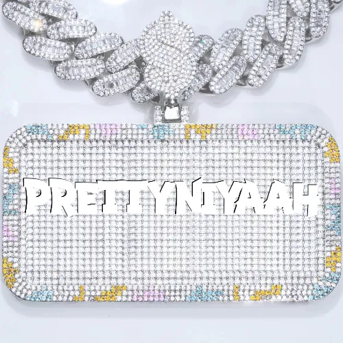 CUSTOM LETTER NECKLACE 3D COLORFUL SQUARE sold by The GUU Shop