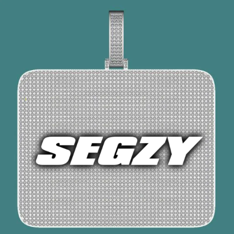 CUSTOM LETTER NECKLACE 3D BIG SQUARE sold by The GUU Shop