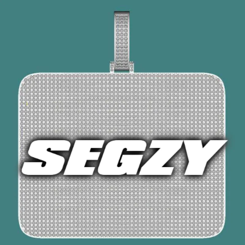 CUSTOM LETTER NECKLACE 3D BIG SQUARE sold by The GUU Shop