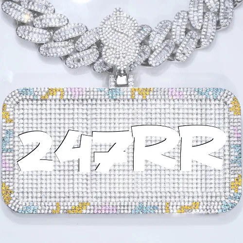 CUSTOM LETTER NECKLACE 3D COLORFUL SQUARE sold by The GUU Shop