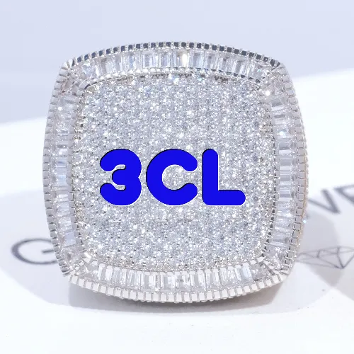 CUSTOM LETTER 3D ICED RING sold by The GUU Shop