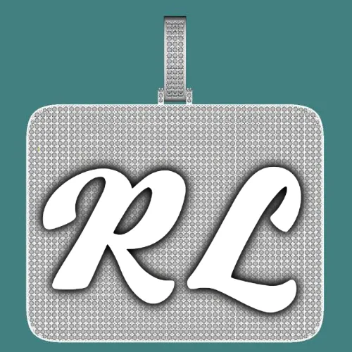 CUSTOM LETTER NECKLACE 3D BIG SQUARE sold by The GUU Shop