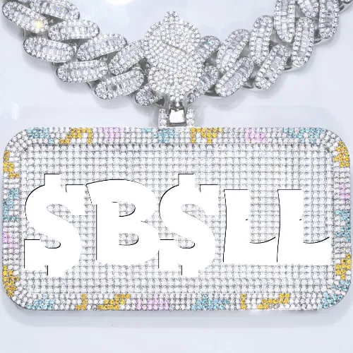 CUSTOM LETTER NECKLACE 3D COLORFUL SQUARE sold by The GUU Shop