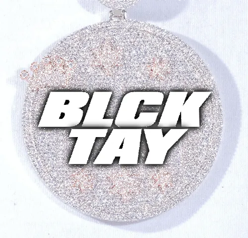 CUSTOM LETTER NECKLACE 3D BIG CROWN DISC sold by The GUU Shop