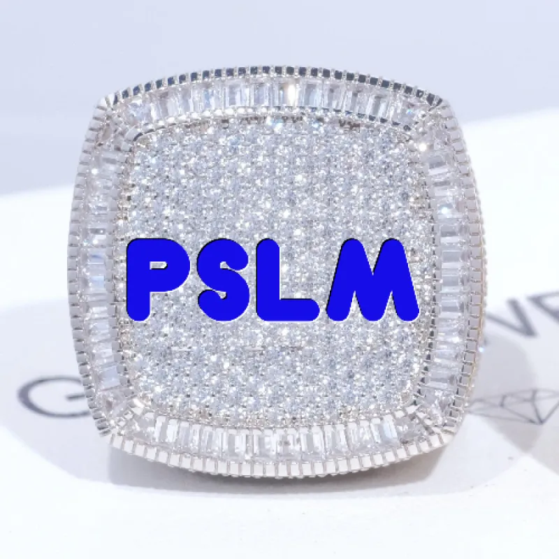 CUSTOM LETTER 3D ICED RING sold by The GUU Shop