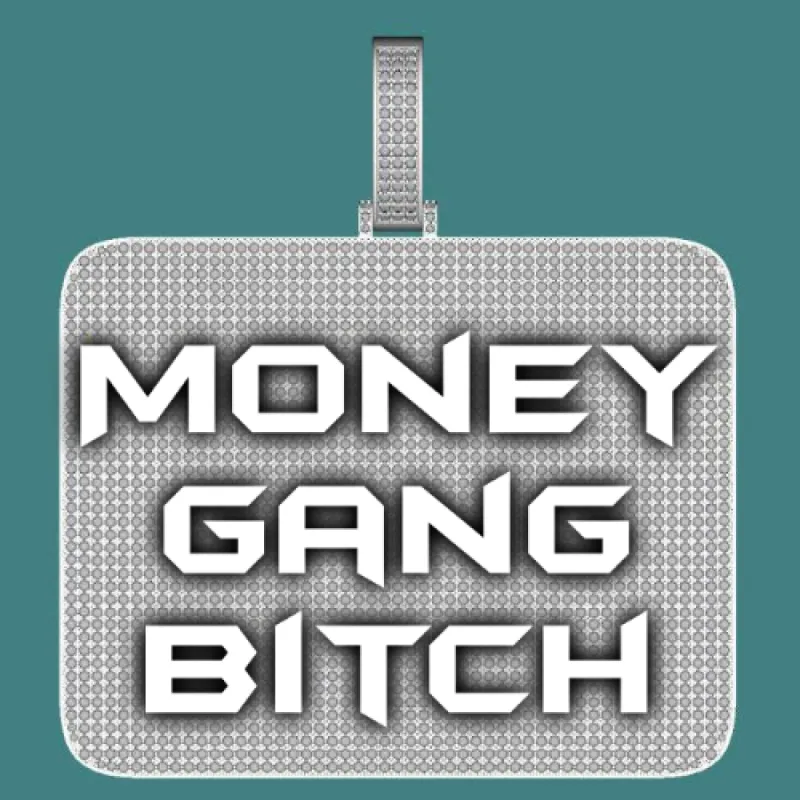 CUSTOM LETTER NECKLACE 3D BIG SQUARE sold by The GUU Shop