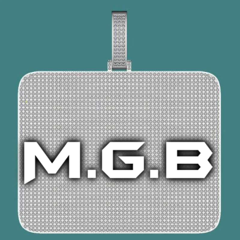 CUSTOM LETTER NECKLACE 3D BIG SQUARE sold by The GUU Shop