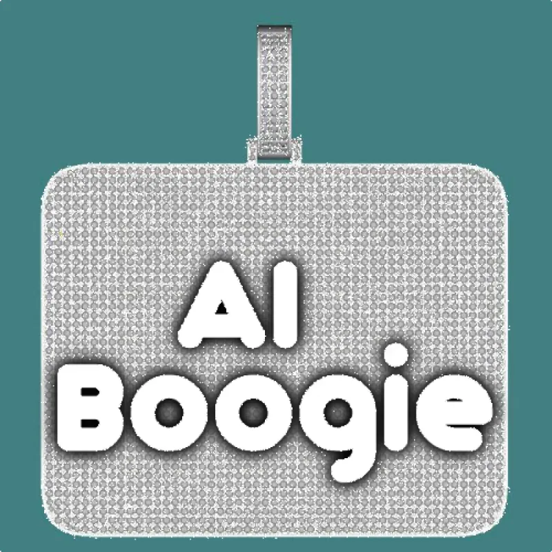 CUSTOM LETTER NECKLACE 3D BIG SQUARE sold by The GUU Shop