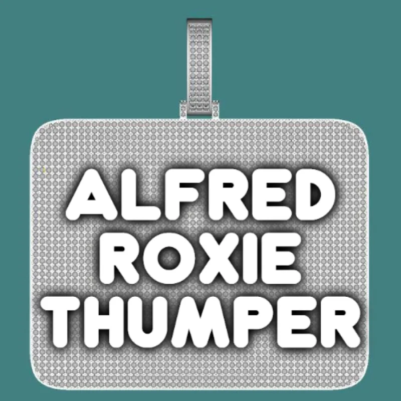 CUSTOM LETTER NECKLACE 3D BIG SQUARE sold by The GUU Shop