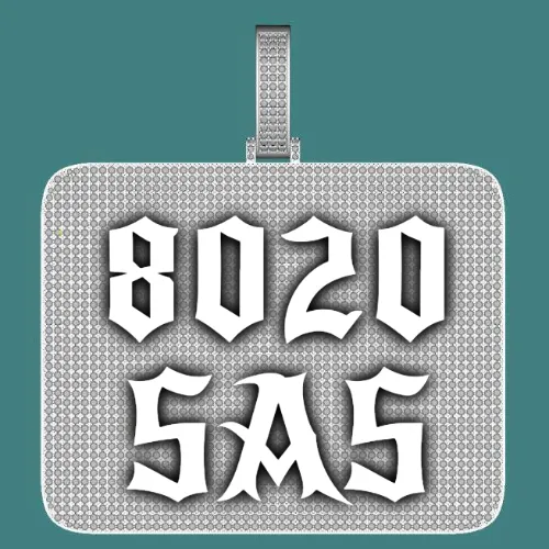 CUSTOM LETTER NECKLACE 3D BIG SQUARE sold by The GUU Shop