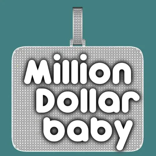 CUSTOM LETTER NECKLACE 3D BIG SQUARE sold by The GUU Shop