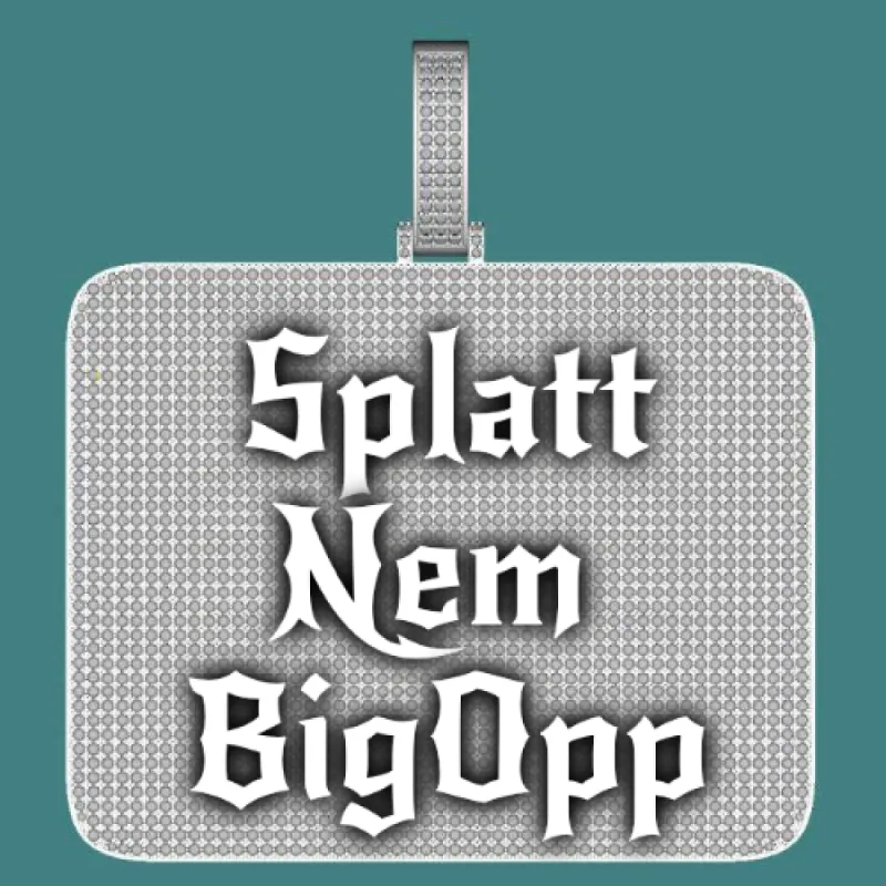 CUSTOM LETTER NECKLACE 3D BIG SQUARE sold by The GUU Shop