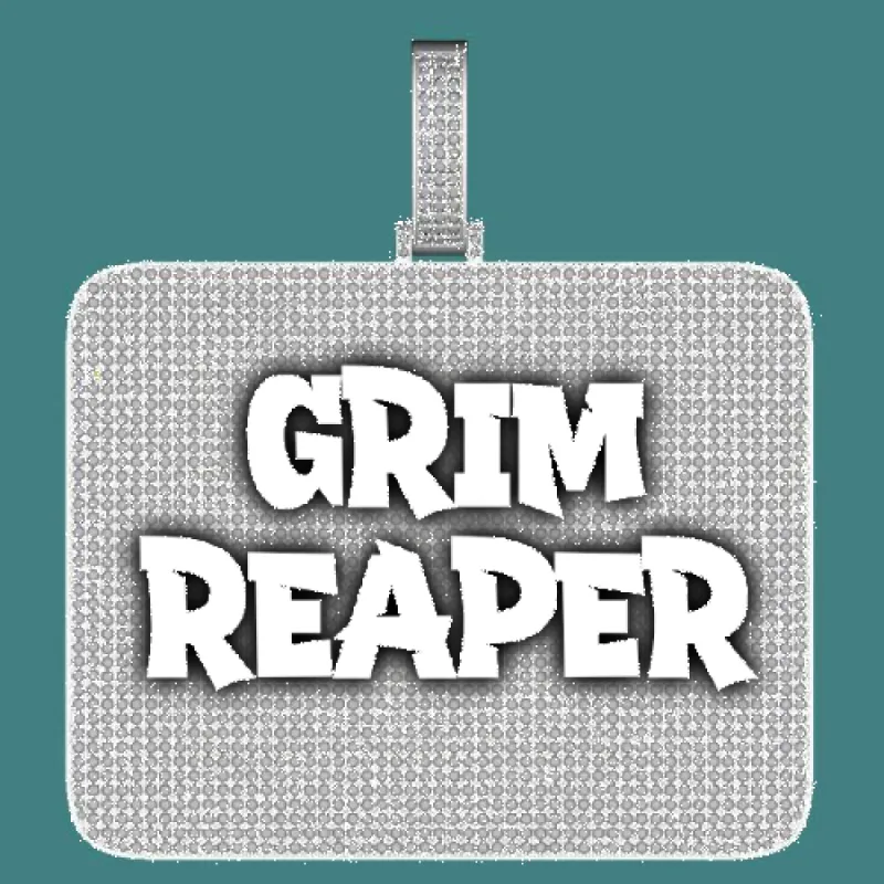 CUSTOM LETTER NECKLACE 3D BIG SQUARE sold by The GUU Shop