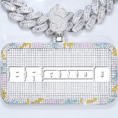 CUSTOM LETTER NECKLACE 3D COLORFUL SQUARE sold by The GUU Shop