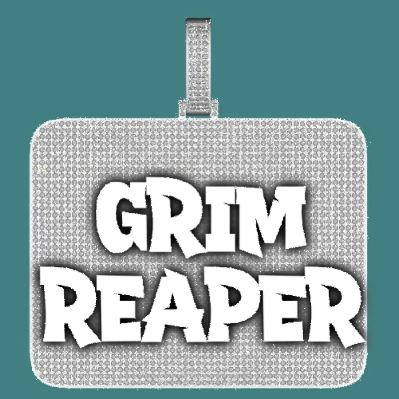 CUSTOM LETTER NECKLACE 3D BIG SQUARE sold by The GUU Shop